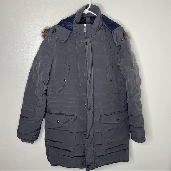 Massimo Dutti Gray Down Jacket Large - Picture 1 of 11